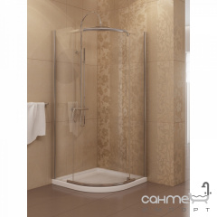 Полукруглая душевая кабина New Trendy KOMFORT K-0015 графит Хмельницький