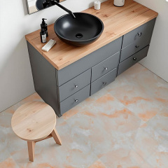 Самоклеюча LVT плитка Sticker Wall 457x457x1.5 мм Сіро-помаранчевий (SW-00002459) Рівне