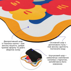 Вологопоглинаючий килимок Sticker Wall 35x58 см Різнокольоровий (SW-00002562) Слов'янськ