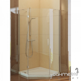 Полукруглая душевая кабина New Trendy AZURA P K-0113 правая, графит