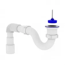 Сифон для поддона Kronoplast 1 1/2" пластик, белый (SV14000033)