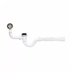 Сифон для ванны Kronoplast 1 1/2" пластик, белый (SV27200133) Київ