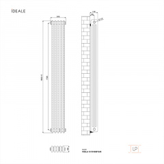Радіатор дизайнерський Ideale Viola 13 5х1800х245 мм Білий Нікополь