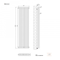Радіатор дизайнерський Ideale Viola 13 10х1800х470 мм Білий Нововолинськ