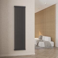 Радіатор дизайнерський Ideale Viola 13 10х1800х470 мм Антрацит Курінь