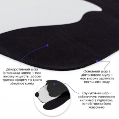 Вологопоглинаючий килимок Sticker Wall Панда 40х60 см Чорно-білий (SW-00002563) Кропивницький