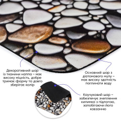 Влагопоглощающий коврик Sticker Wall 40x60 см Разноцветный (SW-00002551) Ужгород