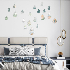 Дзеркальний декор акриловий самоклеючий Sticker Wall Краплі 20 шт Сріблястий (SW-00002492) Одеса