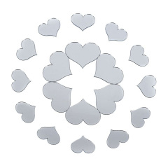 Зеркальный декор акриловый самоклеющийся Sticker Wall 18 шт Серебристый (SW-00002524) Братское