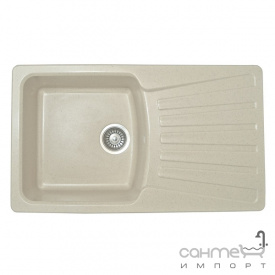 Кухонная мойка Moko Napoli гранит, чаша слева, цвет Nero brillante