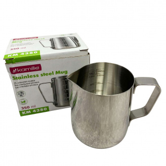 Молочник із нержавіючої сталі без кришки Kamile KM-4380 350 мл