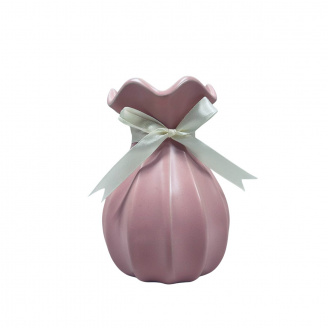 Ваза керамическая для цветов Viva Perl A060250 17 см Розовый