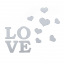 Зеркальный декор акриловый самоклеющийся Sticker Wall Love 11 шт Серебристый (SW-00002495) Киев