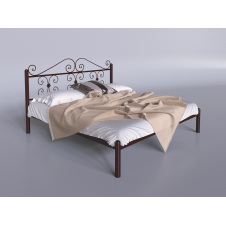 Двоспальне ліжко Tenero Бегонія металева коричнева