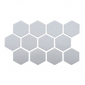 Дзеркальний декор акриловий самоклеючий Sticker Wall 80x70 мм 12 шт Сріблястий (SW-00002511)