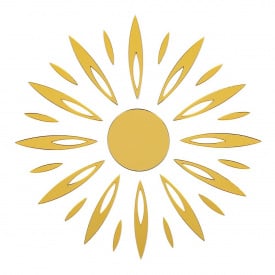 Дзеркальний декор акриловий самоклеючий Sticker Wall 25 шт Золотистий (SW-00002522)