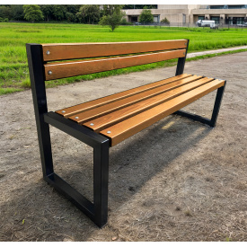 Лавка садовая Tobi Sho Лофт Бенч со спинкой без подлокотников 1,3 м цвет Дуб