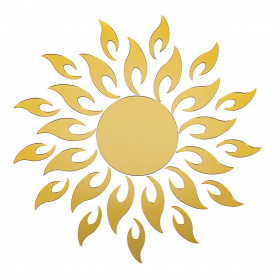 Зеркальный декор акриловый самоклеющийся Sticker Wall 27 шт Золотистый (SW-00002503)