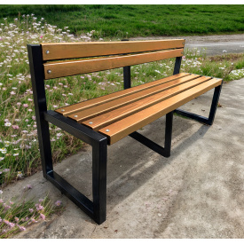 Лавка садовая Tobi Sho Лофт Бенч со спинкой без подлокотников 3 м цвет Дуб