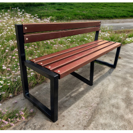 Лавка садова Tobi Sho Лофт Бенч зі спинкою без підлокітників 2,2 м колір Черешня