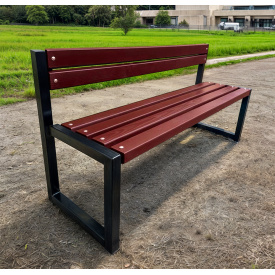 Лавка садова Tobi Sho Лофт Бенч зі спинкою без підлокітників 1 м колір Махагоній