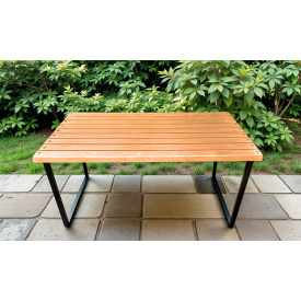 Стіл садовий Tobi Sho Грід у стилі Лофт 1700х700х800 мм, колір Дуб