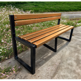 Лавка садовая Tobi Sho Лофт Бенч со спинкой без подлокотников 2,2 м цвет Дуб