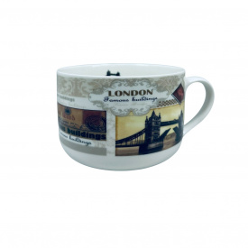 Чашка порцелянова S&T 3187 London 700 мл 12.8x9 см 23286