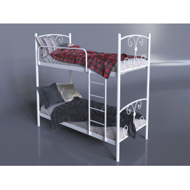 Двох'ярусне ліжко Жасмин Tenero 800х2000 мм металева біла