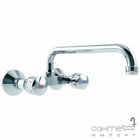 Кухонный смеситель настенный, межосевое расстояние 130/170 мм, излив 180 мм GRB Kety 21 51 846 034 Хром