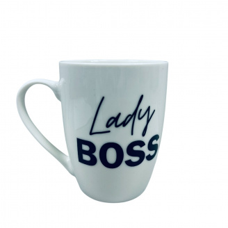 Чашка керамическая Kvarta Lady Boss 1798 подарочная коробка 360 мл Белый (23391)