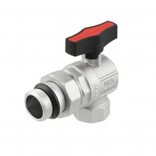 Кран шаровой Raftec 1″ ВН c американкой, угловой, латунь (GRDA03)