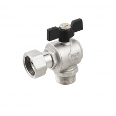 Шаровой кран с накидной гайкой Raftec 3/4″ ВН угловой, латунь (DRBM2)