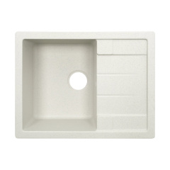 Гранитная мойка VENTA Stone 645x495 врезная, прямоугольная, белая (VS501005) Якимівка