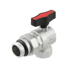 Кран шаровой Raftec 1″ ВН c американкой, угловой, латунь (GRDA03) Бровары