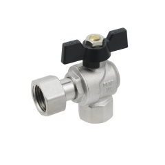 Шаровой кран с накидной гайкой Raftec 1/2″ ВВ угловой, латунь (DRBZ1) Васильків