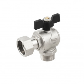 Шаровой кран с накидной гайкой Raftec 3/4″ ВН угловой, латунь (DRBM2)