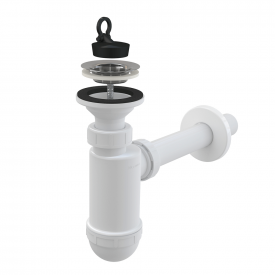 Сифон для раковины AlcaPlast пластик, белый (A410)