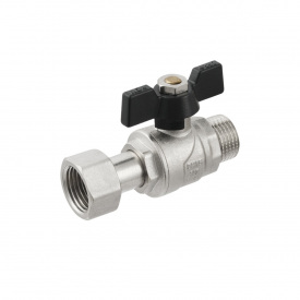 Шаровой кран с накидной гайкой Raftec 1/2″ ВН прямой, латунь (PRBM1)