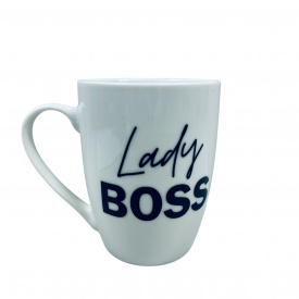 Чашка керамічна Kvarta Lady Boss 1798 подарункова коробка 360 мл Білий (23391)