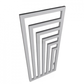 Дизайнерский полотенцесушитель Komex Rose 1200х520 водяной, белый матовый (KR1252W)