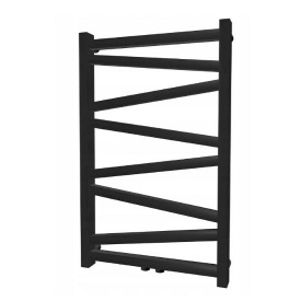 Дизайнерский полотенцесушитель Komex Zoe 990х500 водяной, черный матовый (KZB995)
