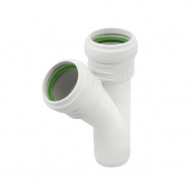 Колено канализационное ASG S-LINE 50мм 45°