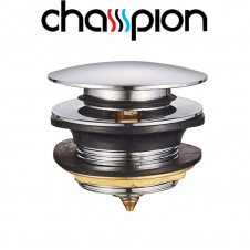 Донный клапан для ванны с переливом Champion POP-UP-03 1 1/2'' (кнопка)
