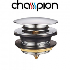 Донный клапан для ванны с переливом Champion POP-UP-03 1 1/2'' (кнопка) Стрый