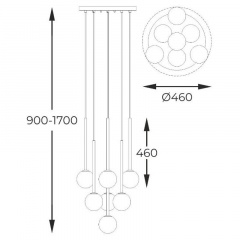 Люстра Zumaline Arcturus Золотой (ZuP0574-07F-F7AA) Чортков