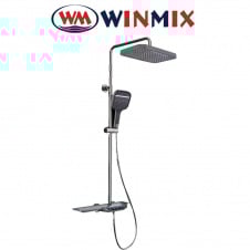 Душова колона з термостатичним змішувачем (3 режими) Winmix Premium SPACE 009-J Graphite, Польща