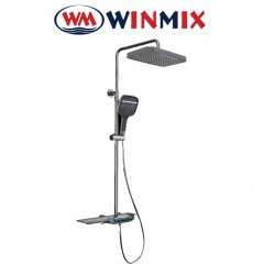 Душова колона з термостатичним змішувачем (3 режими) Winmix Premium SPACE 009-J Graphite, Польща Ромны