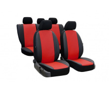 Авточехлы из эко кожи GEELY MK Cross 2010-2016 (2002-2011) POK-TER PERLINE с красной вставкой