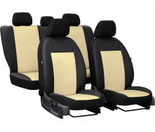 Авточехлы из эко кожи GEELY MK Cross 2010-2016 (2002-2011) POK-TER Road с бежевой вставкой